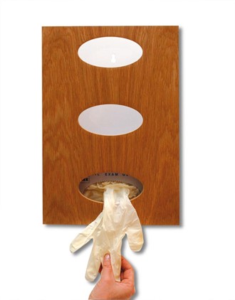 Hanskeholder hvit front