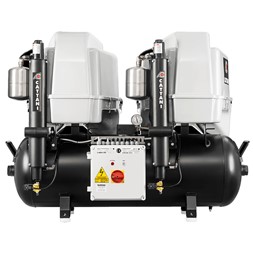 Cattani kompressor AC400Q, 2x2 cyl. med tørrer og lyddemper